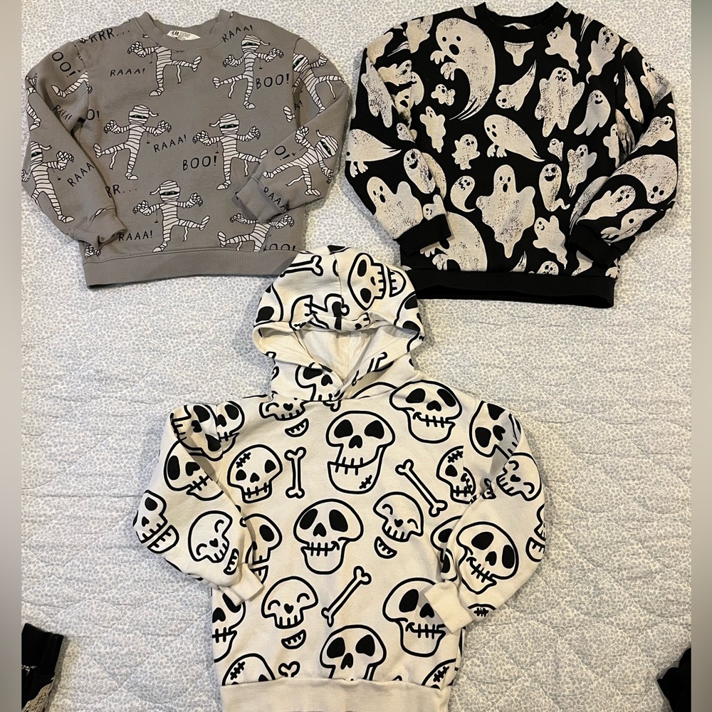 3 Halloween sweatshirts